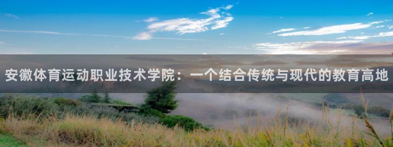 谈球吧体育：安徽体育运动职业技术学院：一个结合传统与现代的教育高地